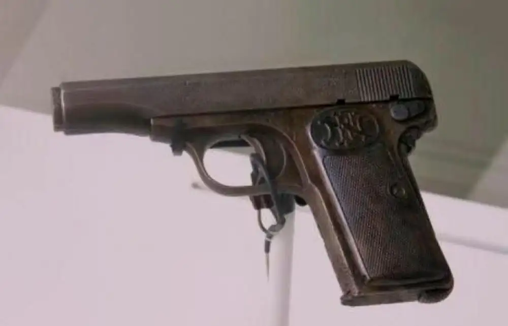 普林西普使用的FN M1910手枪，现存于维也纳军事博物馆