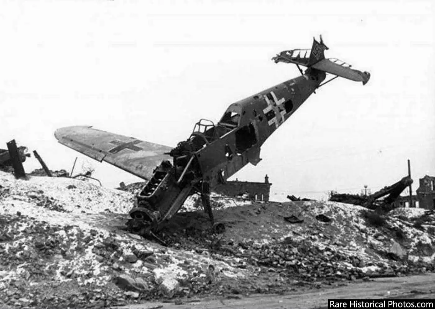 坠落的德国飞机