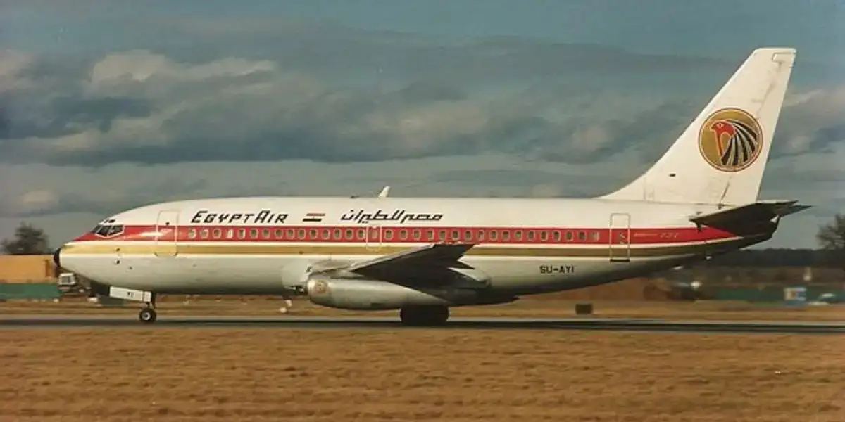 TARPS侦察系统拍摄的埃及航空波音737在西戈内拉基地的照片