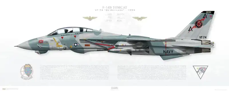 VF-74中队F-14雄猫战斗机纪念图