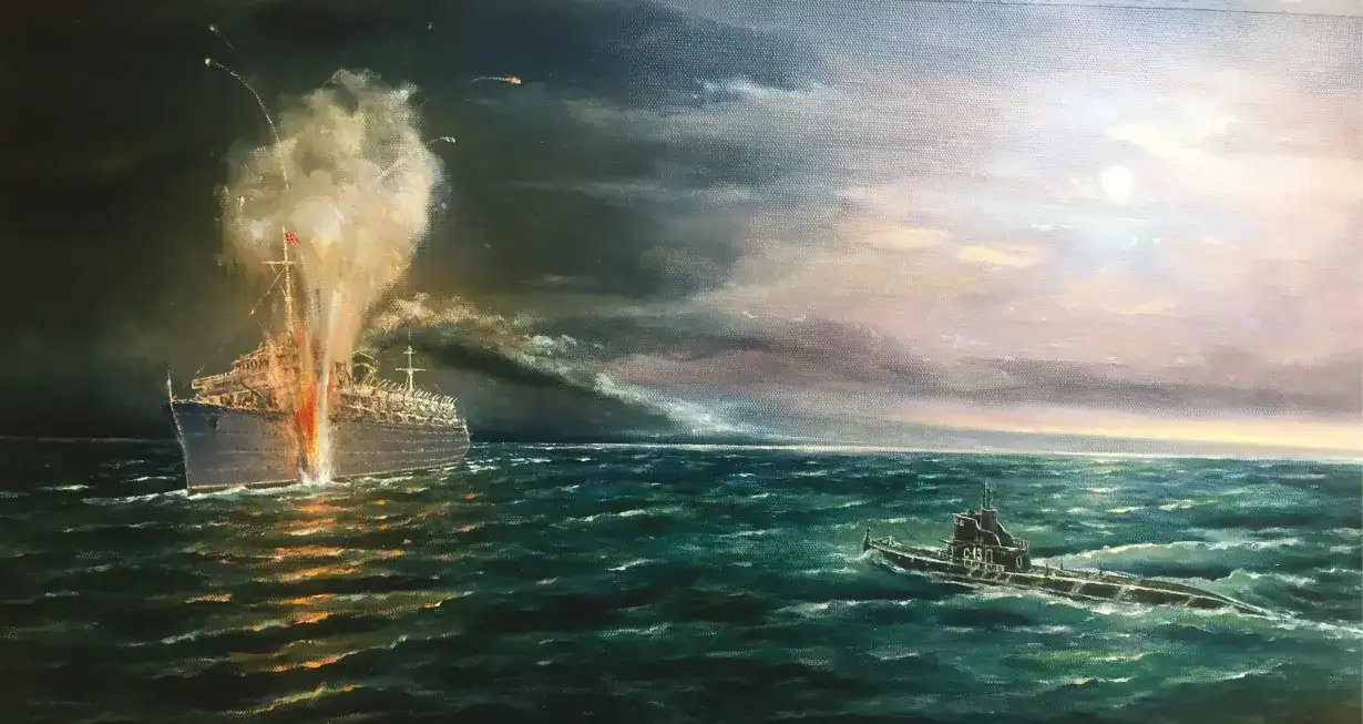 威廉·古斯特洛夫号沉没示意图