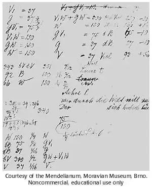 孟德尔实验笔记