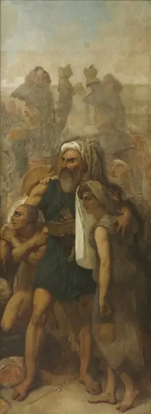 金字塔战役素描 - 埃及家庭