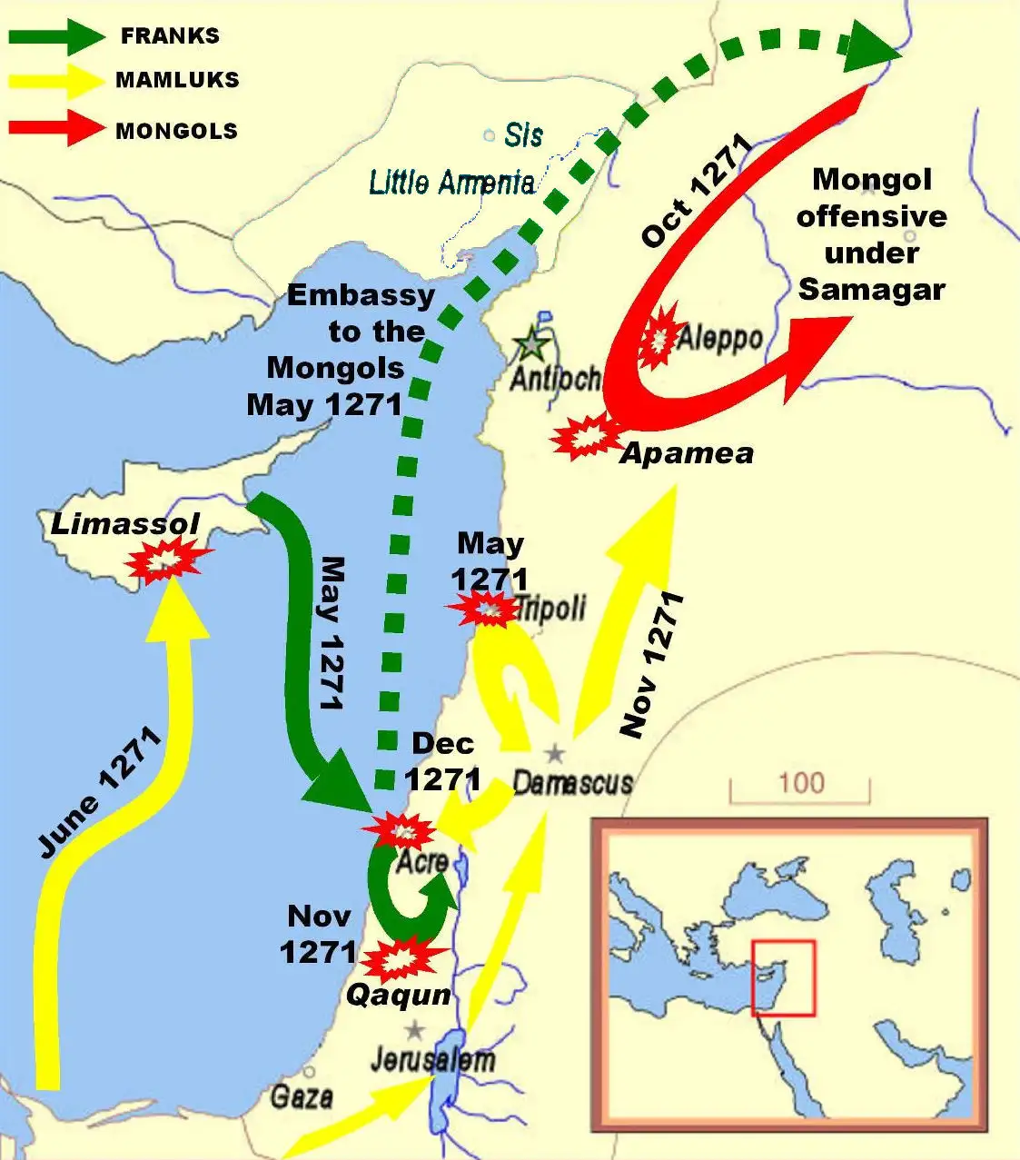 马穆鲁克时期的军事地图