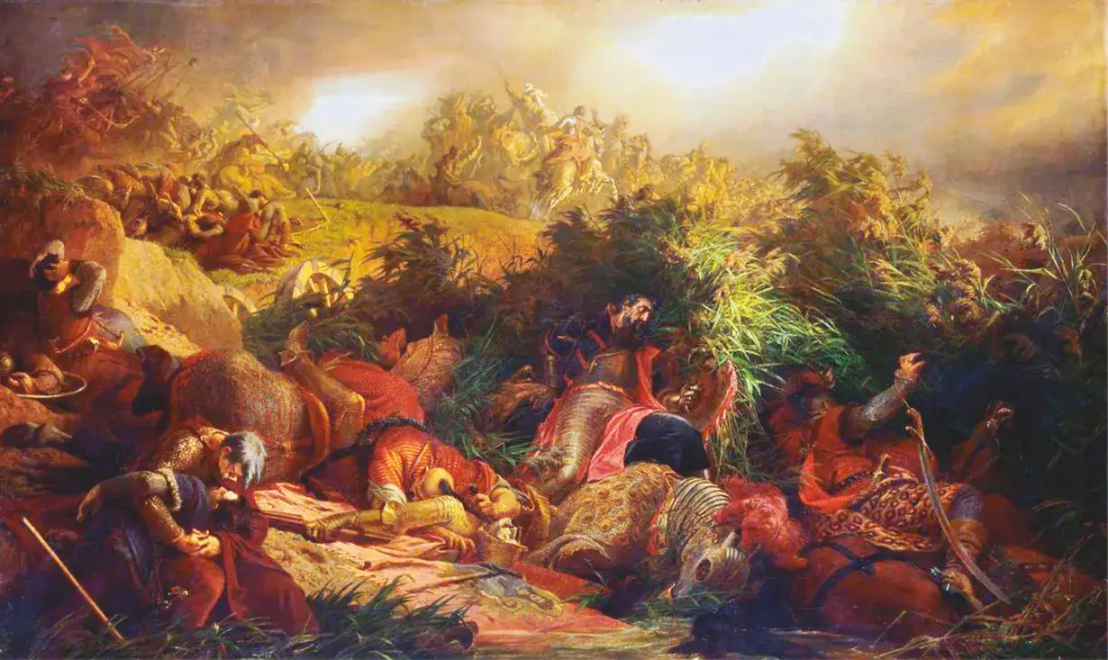 匈牙利画家贝尔塔兰·塞凯利1866年创作的《莫哈奇战役》