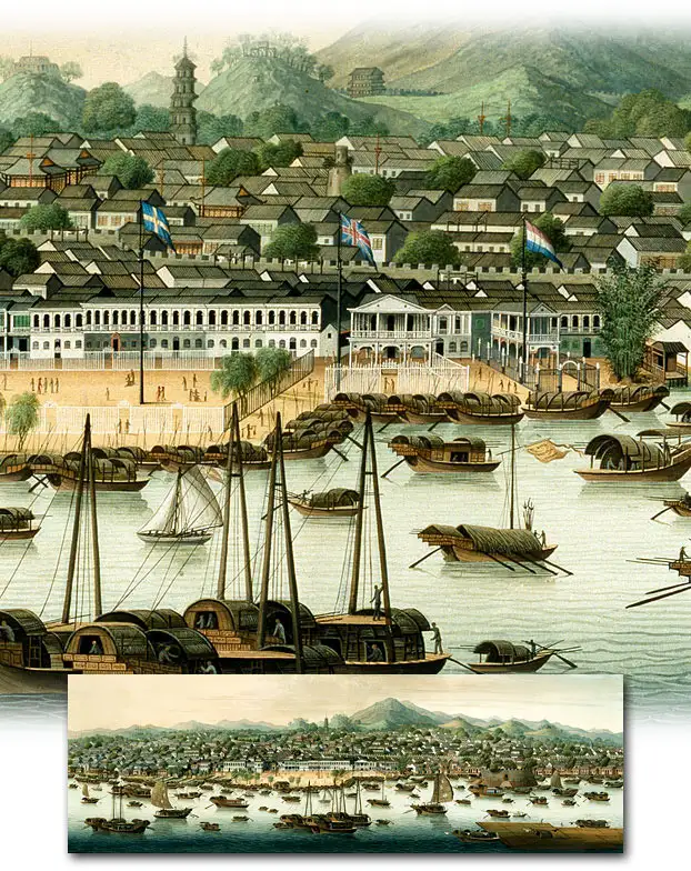 广州全景，约1800年