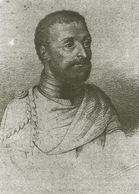 安东尼奥·皮加费塔画像，这位意大利学者是麦哲伦航行的官方记录官，他的日记是我们了解这次航行最主要的一手史料。