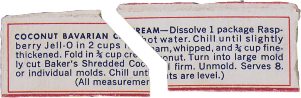 用于间谍识别暗号的Jell-O盒子碎片,后来在审判中被用作证据