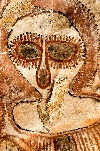 伊丽莎白山站的万吉娜岩画