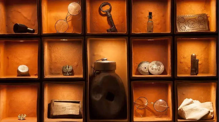 卡廷博物馆展出的受害者遗物