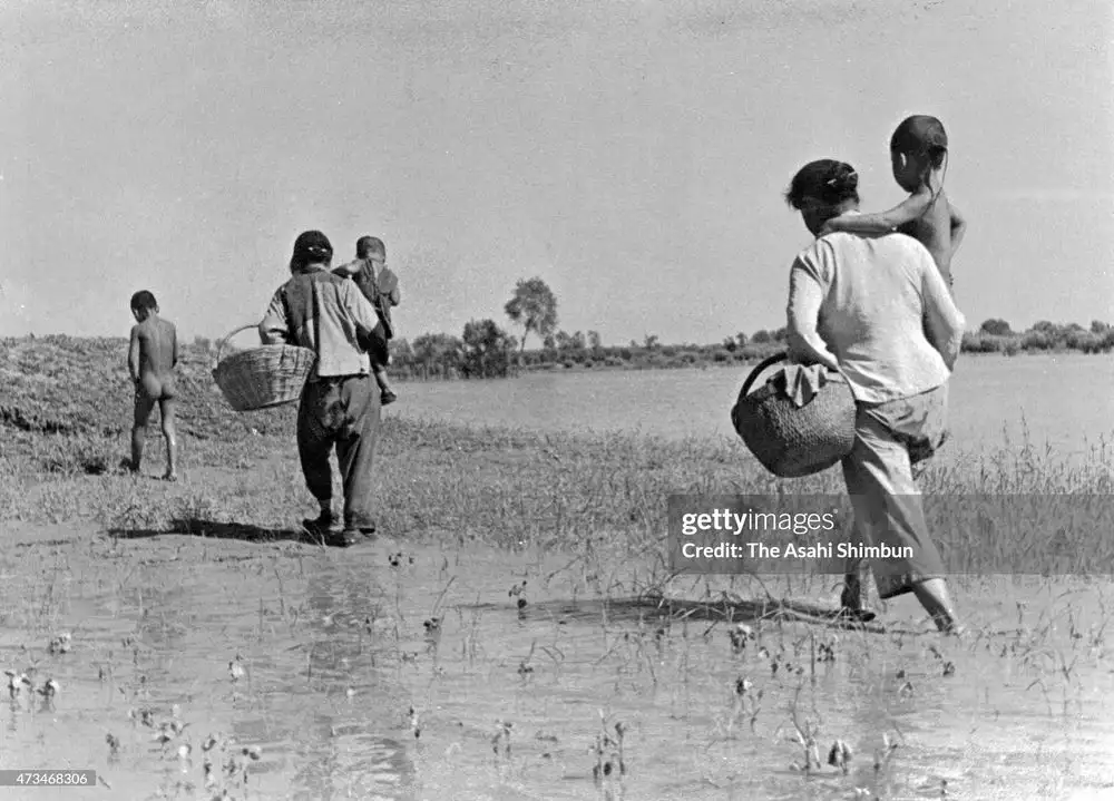 黄河洪水难民