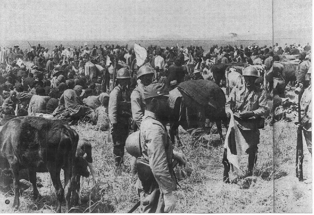 1938年黄河洪水中的难民