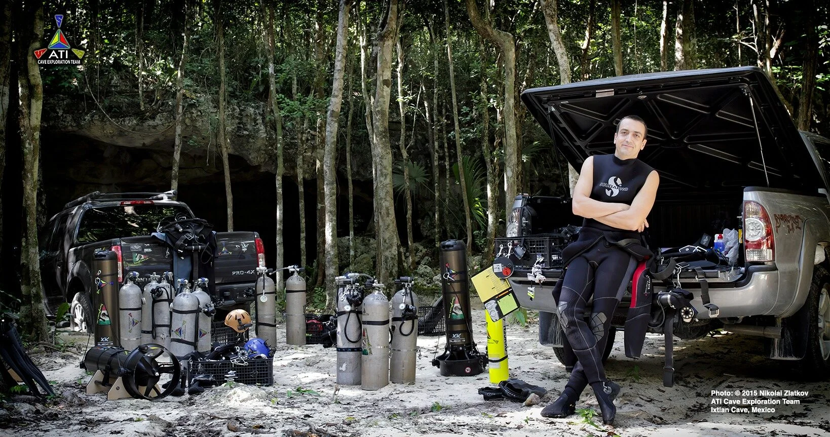 Ivaylo Kalushev在墨西哥教授潜水