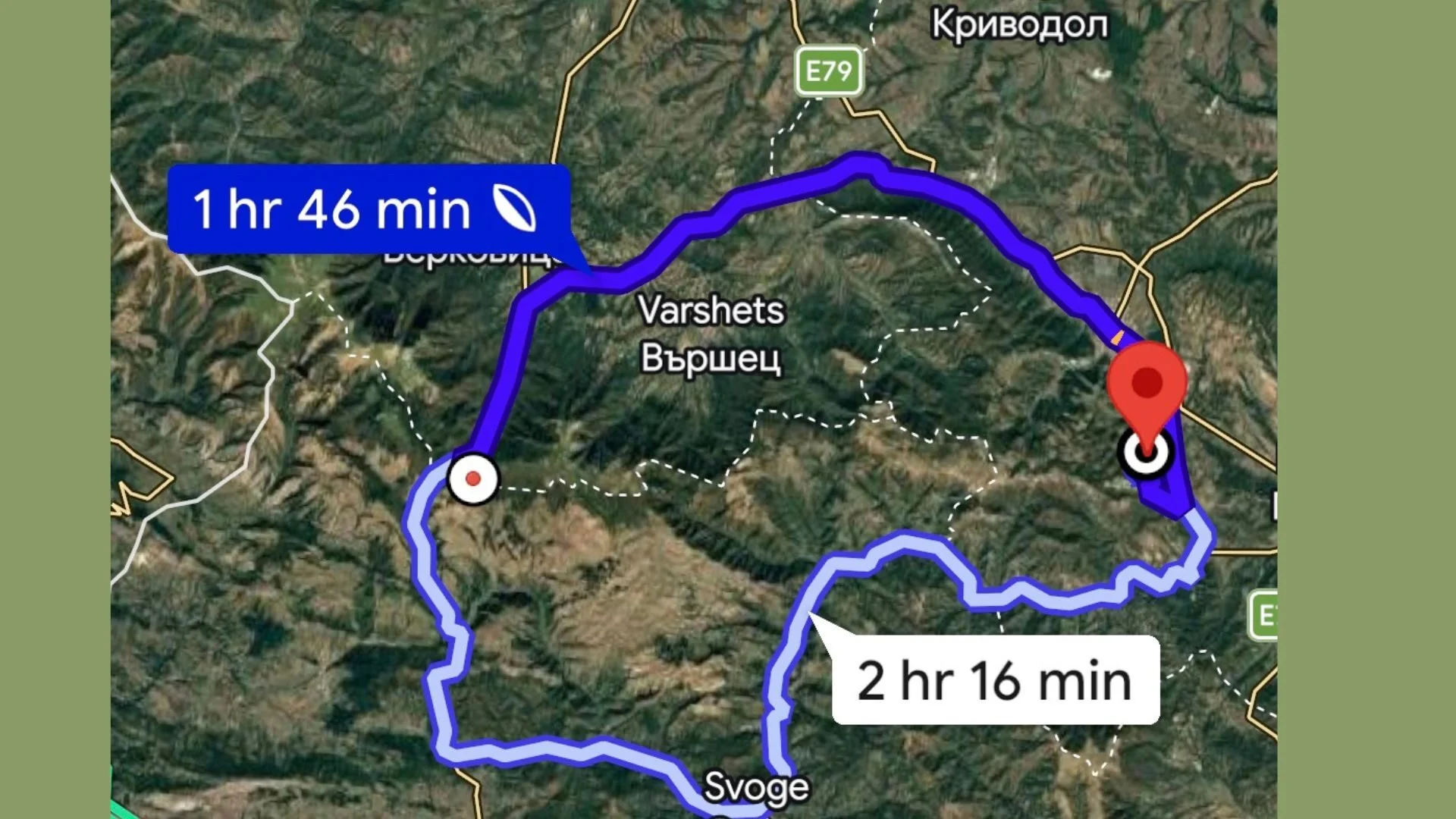 两个案发现场的位置示意图