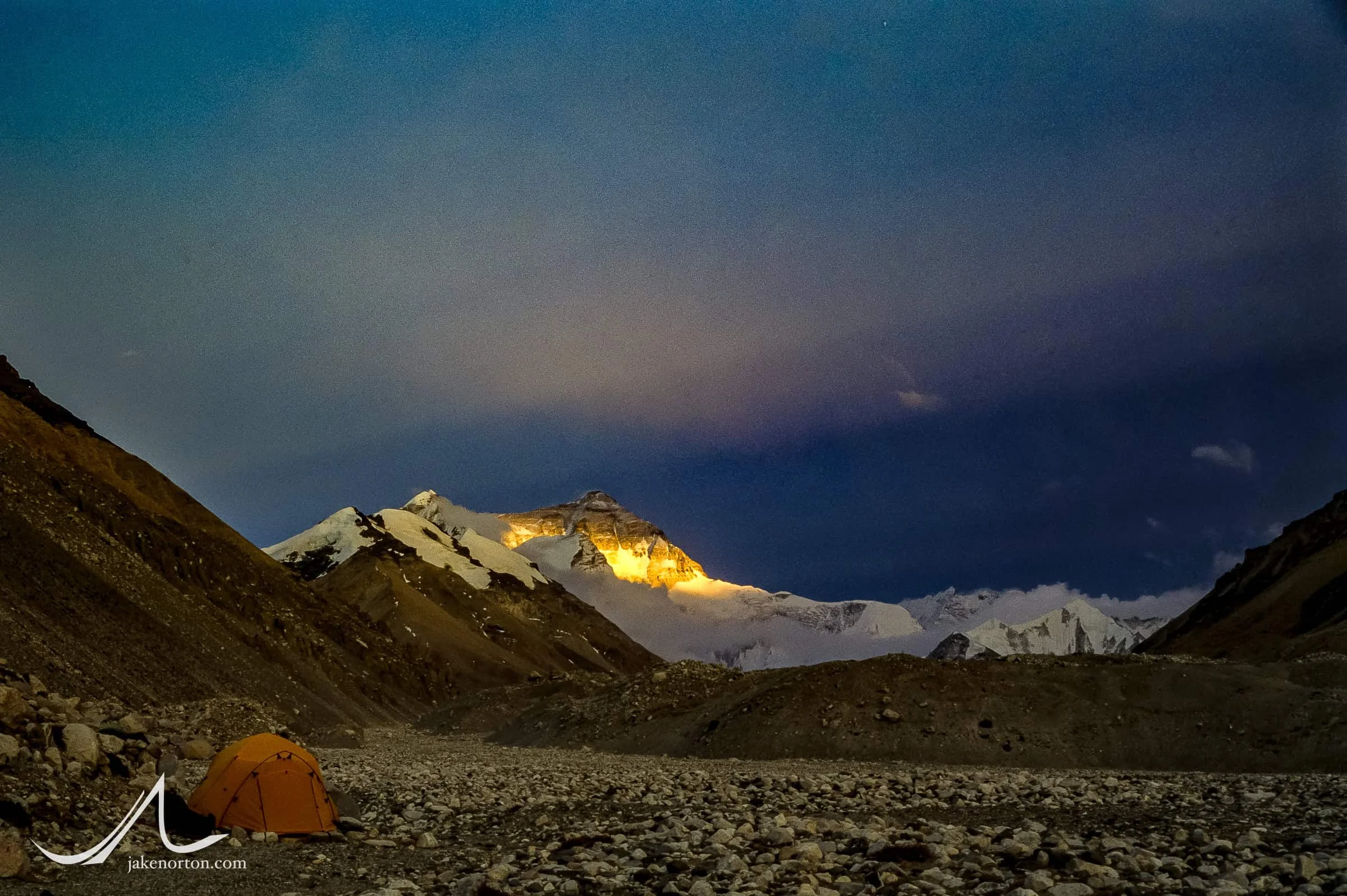 Everest North Face Sunset