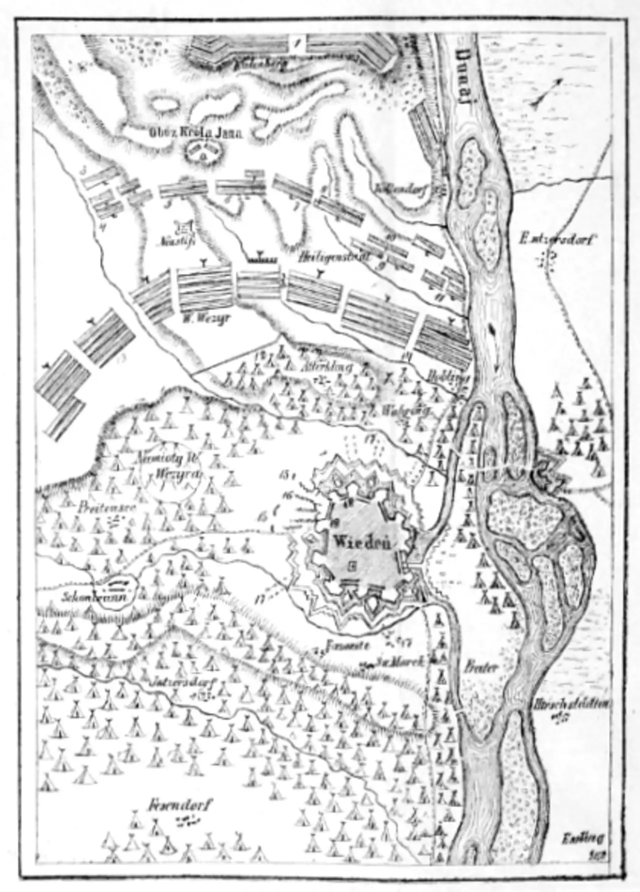 维也纳战役示意图