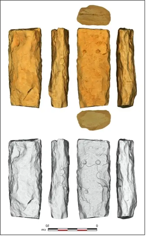 沙漠风筝石刻与实地对比