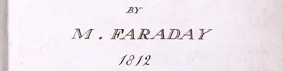 法拉第装订的戴维讲座笔记