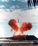 Spartan launch from Kwajalein