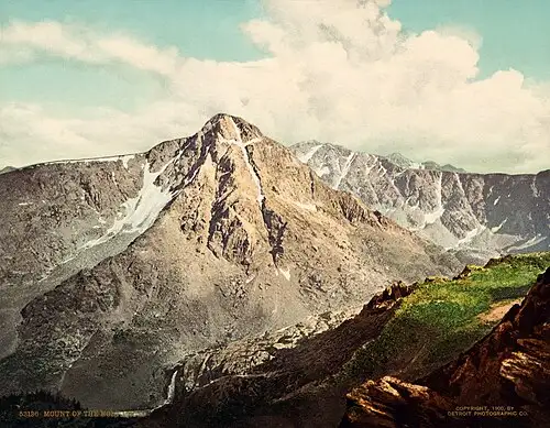 1900年的圣十字峰，托马斯·莫兰的油画素材来源