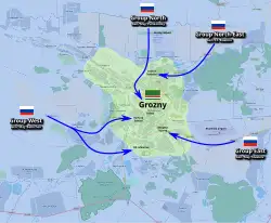 格罗兹尼战役地图