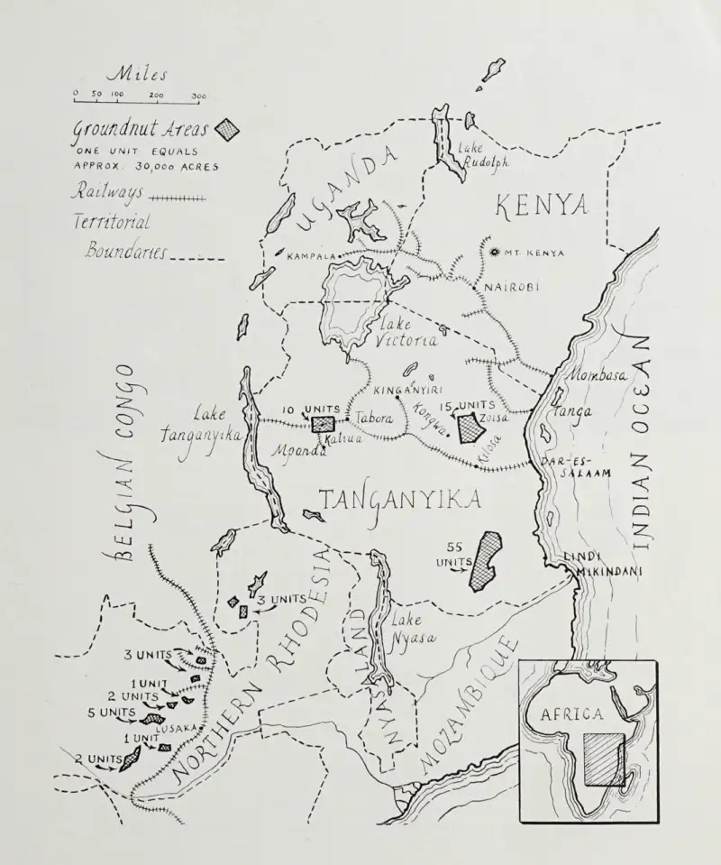 坦噶尼喀花生计划区域地图