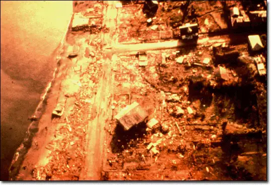 智利震后鸟瞰图