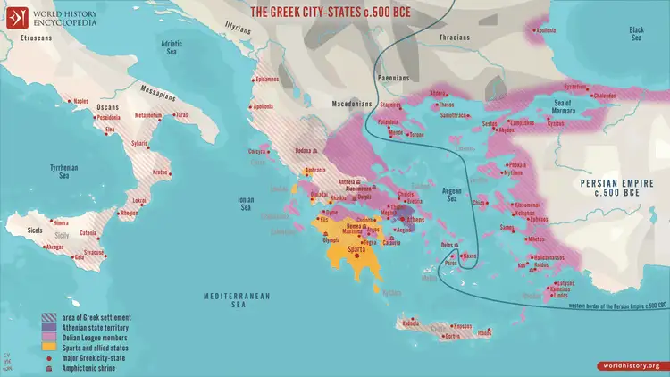 古希腊城邦地图