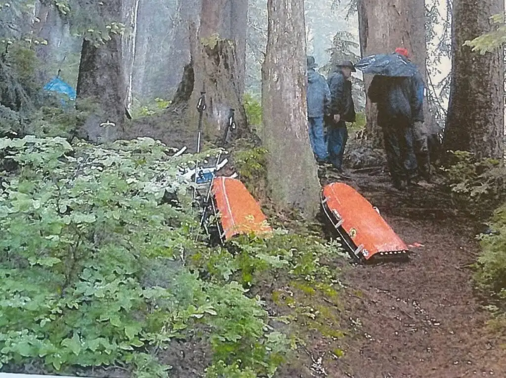 雨中的犯罪现场调查