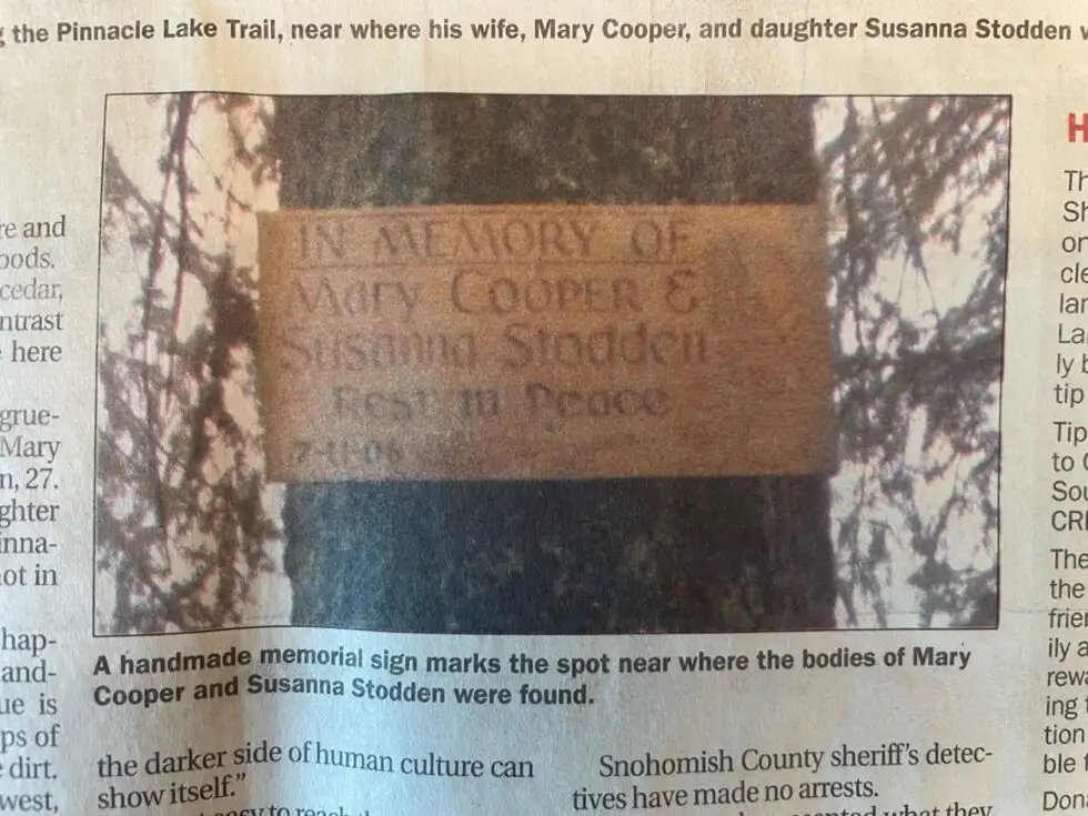 大卫·斯托登在树上张贴的告示