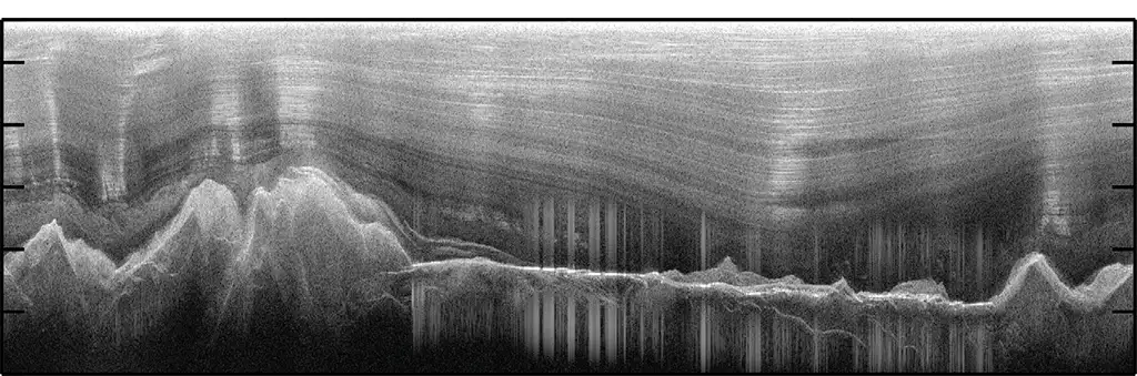 甘布尔采夫山脉冰下地形图