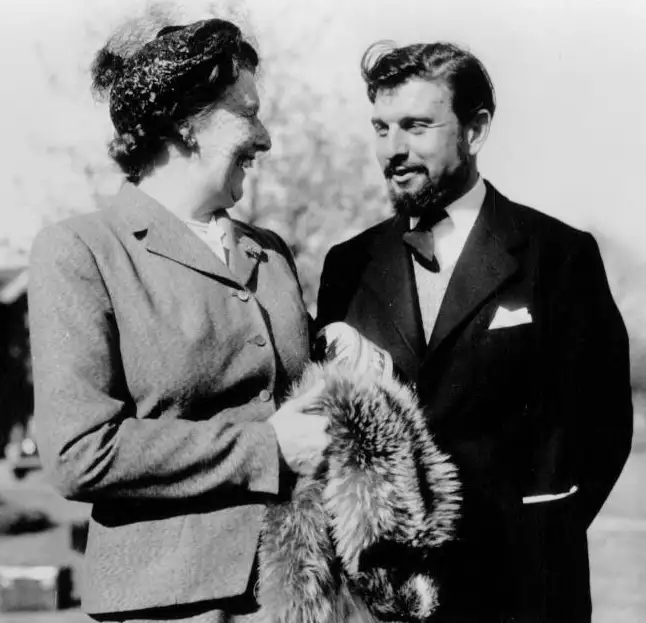 George Blake with mother