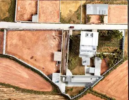 阿伯塔巴德院落模型俯视图 - 用于突击队训练的精确复制品