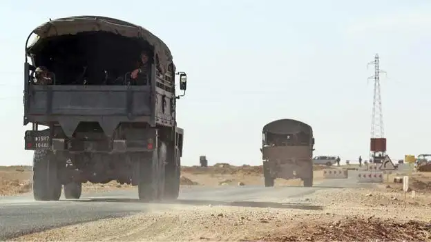 阿尔及利亚军队在因阿迈纳斯附近集结