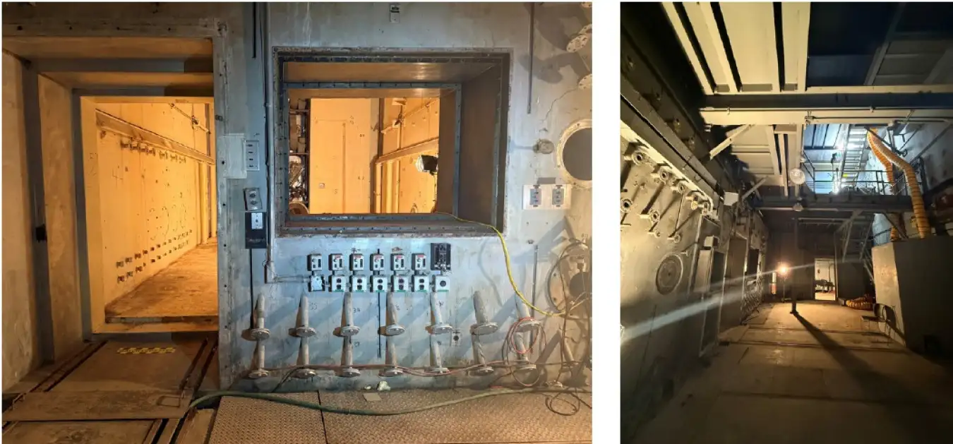 圣苏萨纳野外实验室4024号建筑的地下室,曾经用于SNAP反应堆测试