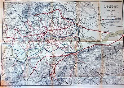 伦敦下水道系统1882年地图
