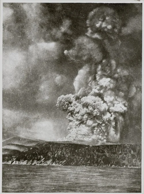 克拉卡托火山爆发实拍