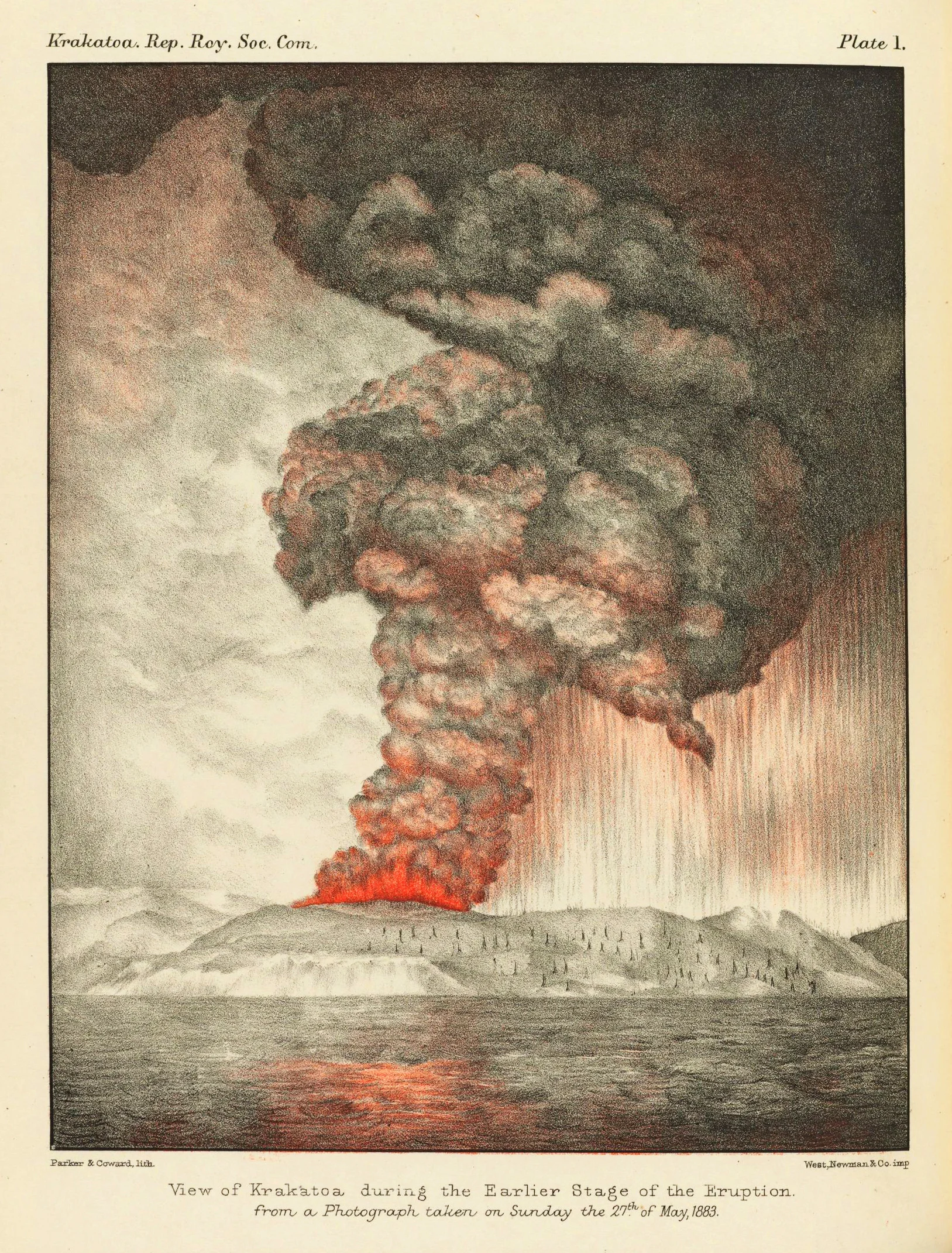 克拉卡托火山爆发场景