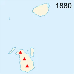 克拉卡托火山演变地图