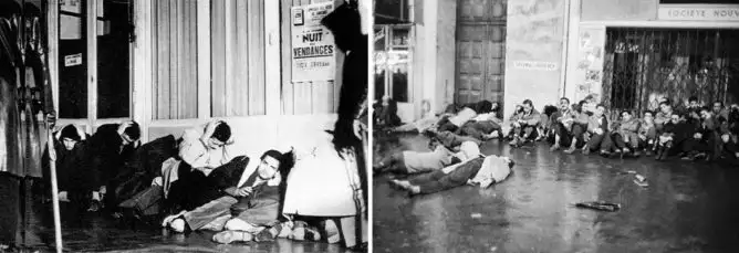 1961年10月17日，阿尔及利亚人在巴黎街头进行和平示威