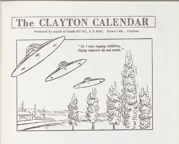 1966年学生绘制的 Westall UFO 目击素描,刊登于《澳大利亚飞碟评论》1966年6月刊