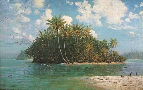 1923年画家D. Howard Hitchcock笔下的Palmyra岛