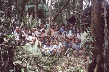 本南族人在雨林中生活