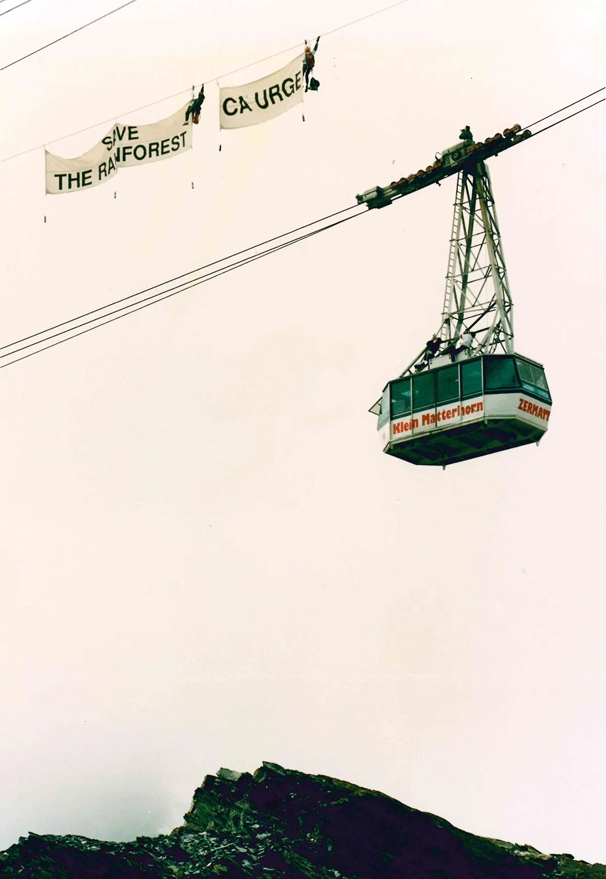 Manser在马特洪峰的抗议活动