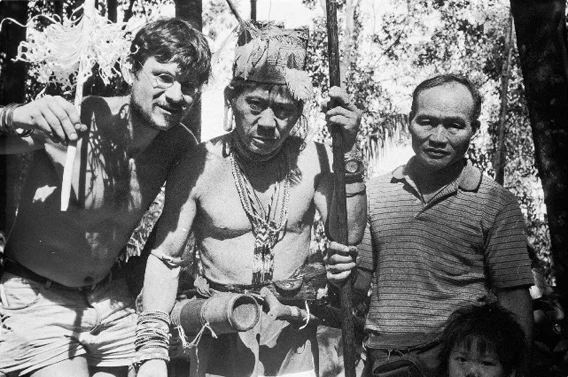 Bruno Manser和Along Sega，本南族首领