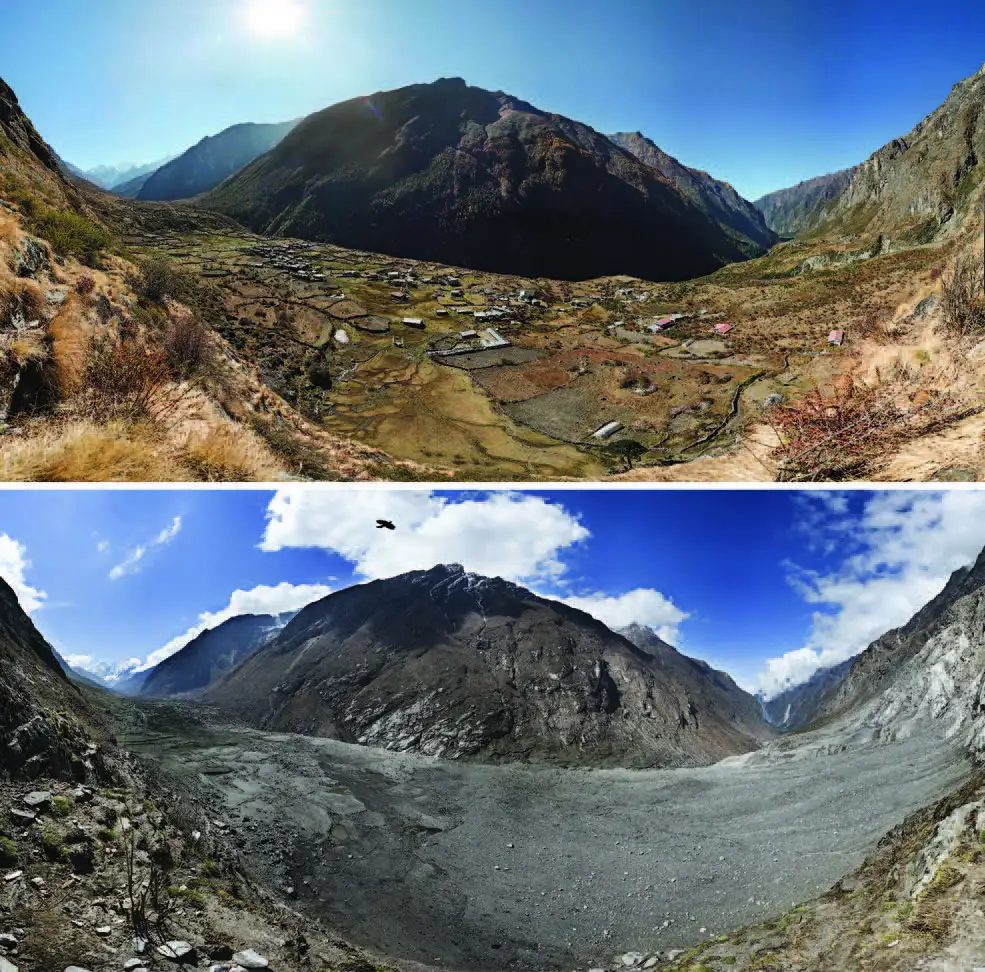 Langtang Village Before and After Earthquake
