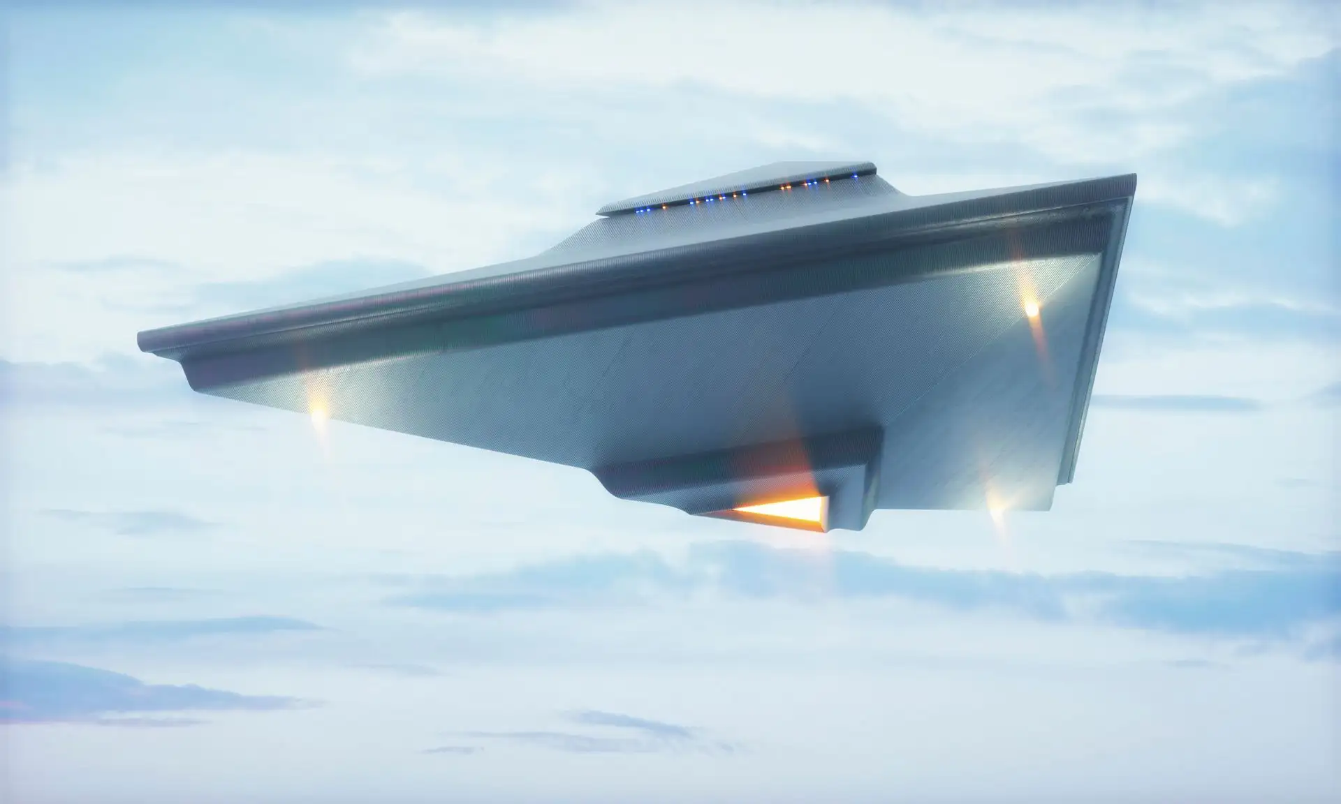 三角形UFO艺术渲染图