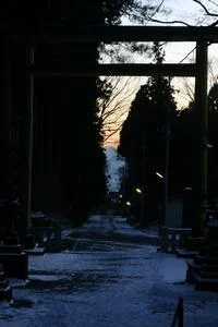 从赤城神社看到的富士山