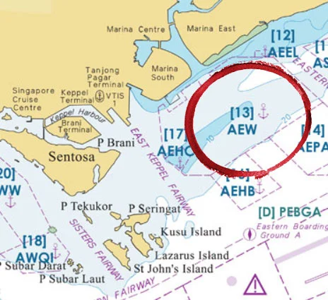 新加坡东海岸停泊区地图