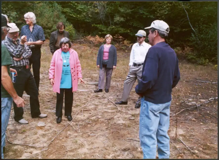 Betty Hill at her abduction site
